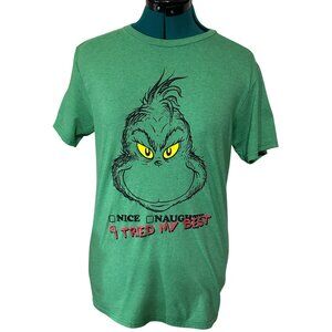 Men's Dr. Suess Enterprises Christmas Holiday Tee Cotton Polyester Blend Size M